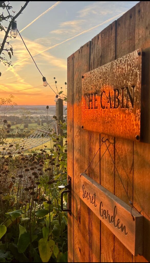 The Cabin door sign - Secret Garden