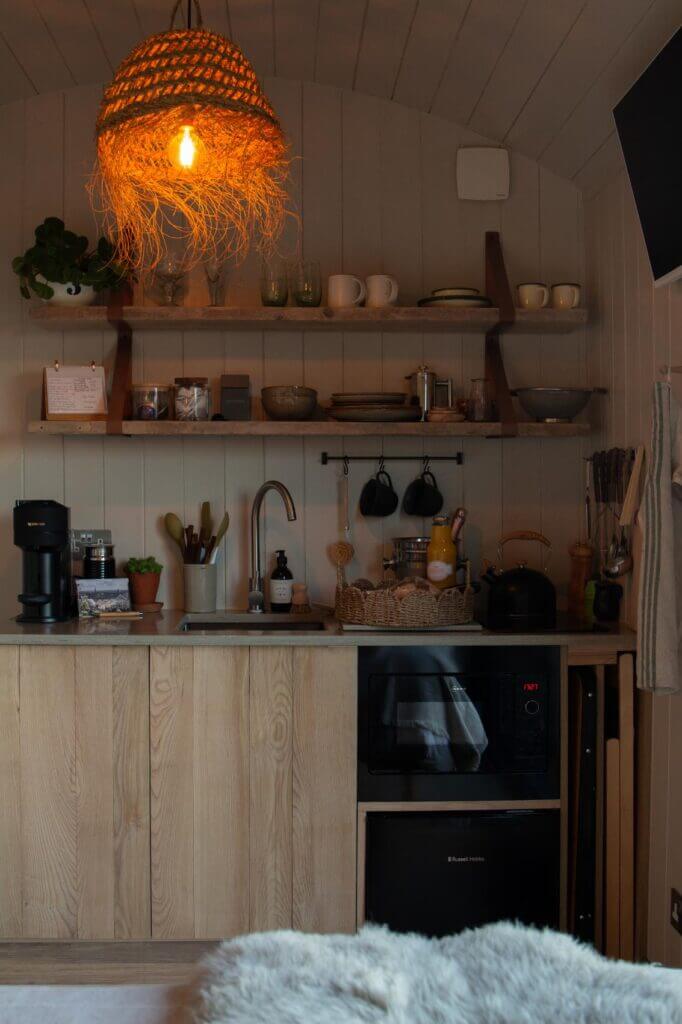 Kitchen at The Cabin, Peak District