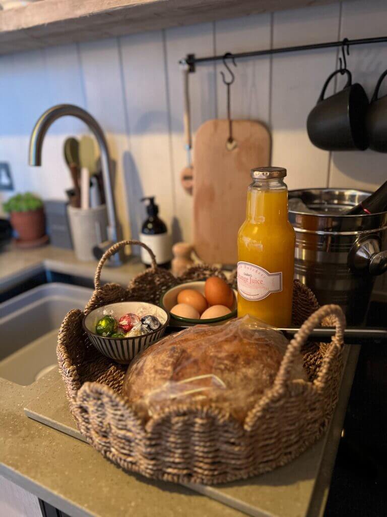 Welcome pack at The Cabin, Matlock