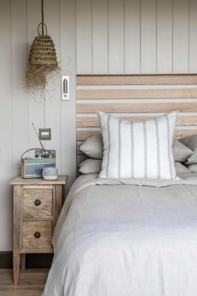 King size bed at The Cabin, Derbyshire