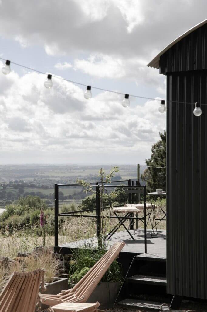 Outdoor dining at The Cabin, Matlock