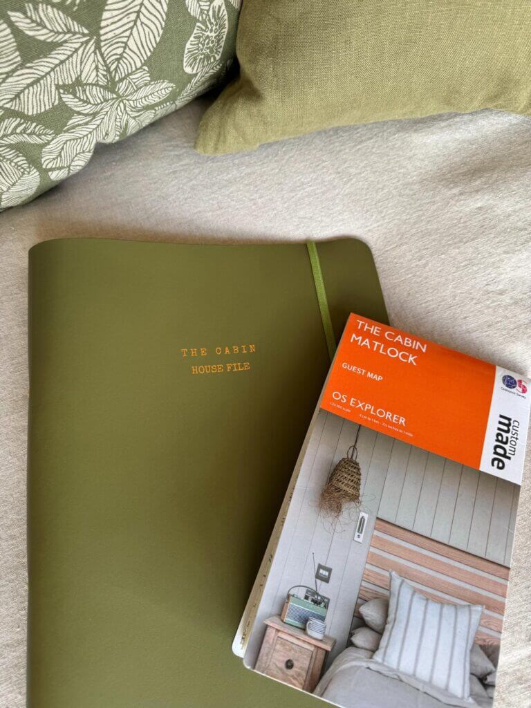 Guest Information and Map at The Cabin, Peak District